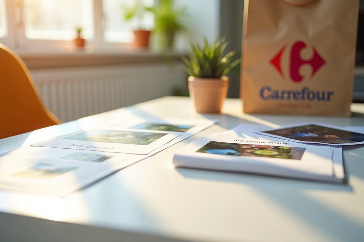 Documents et photos imprimés sur une table lumineuse à la maison
