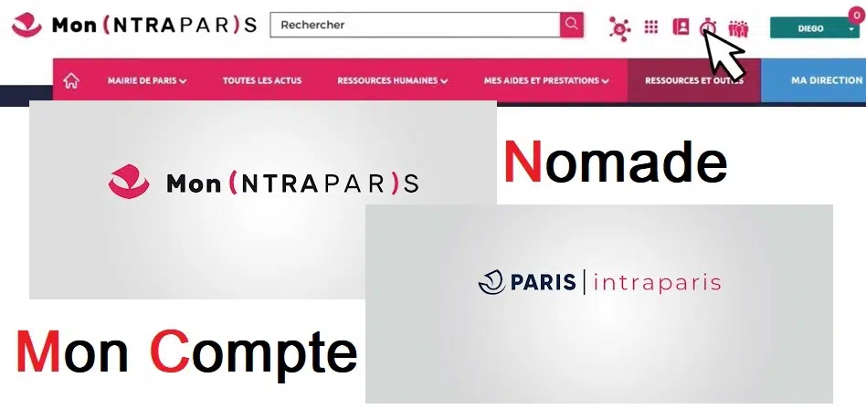 Intraparis Nomade : se connecter à son compte